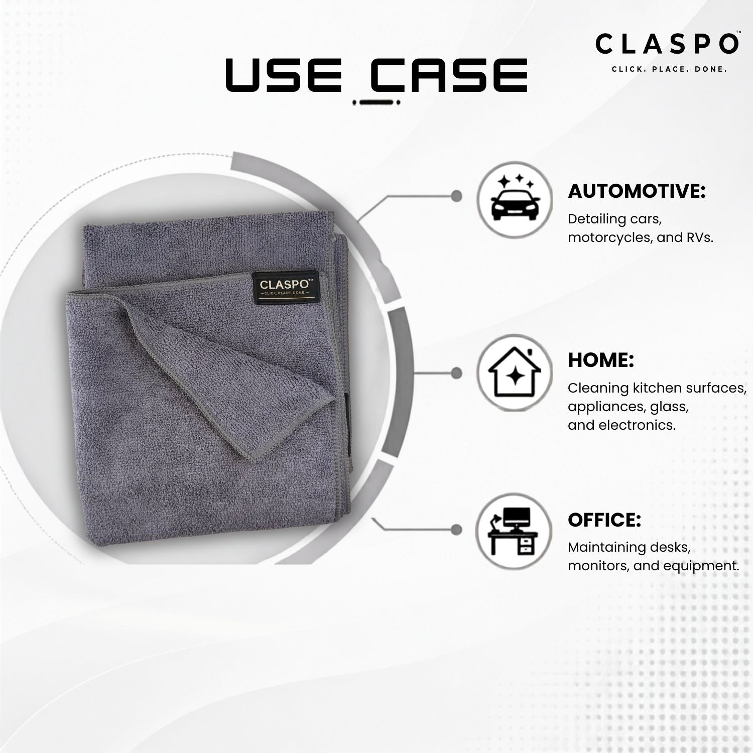 Microfibre Glass Cleaning Cloths Towel (Pack of 4 Units)