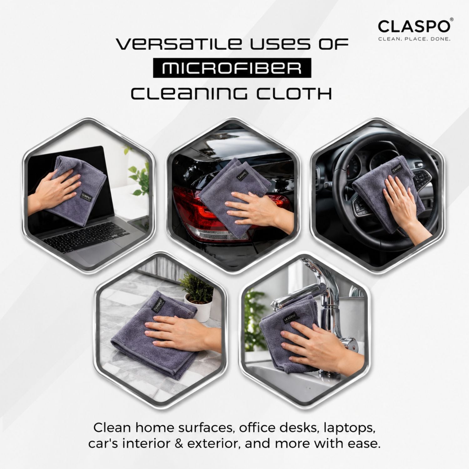 Microfibre Glass Cleaning Cloths Towel (Pack of 4 Units)