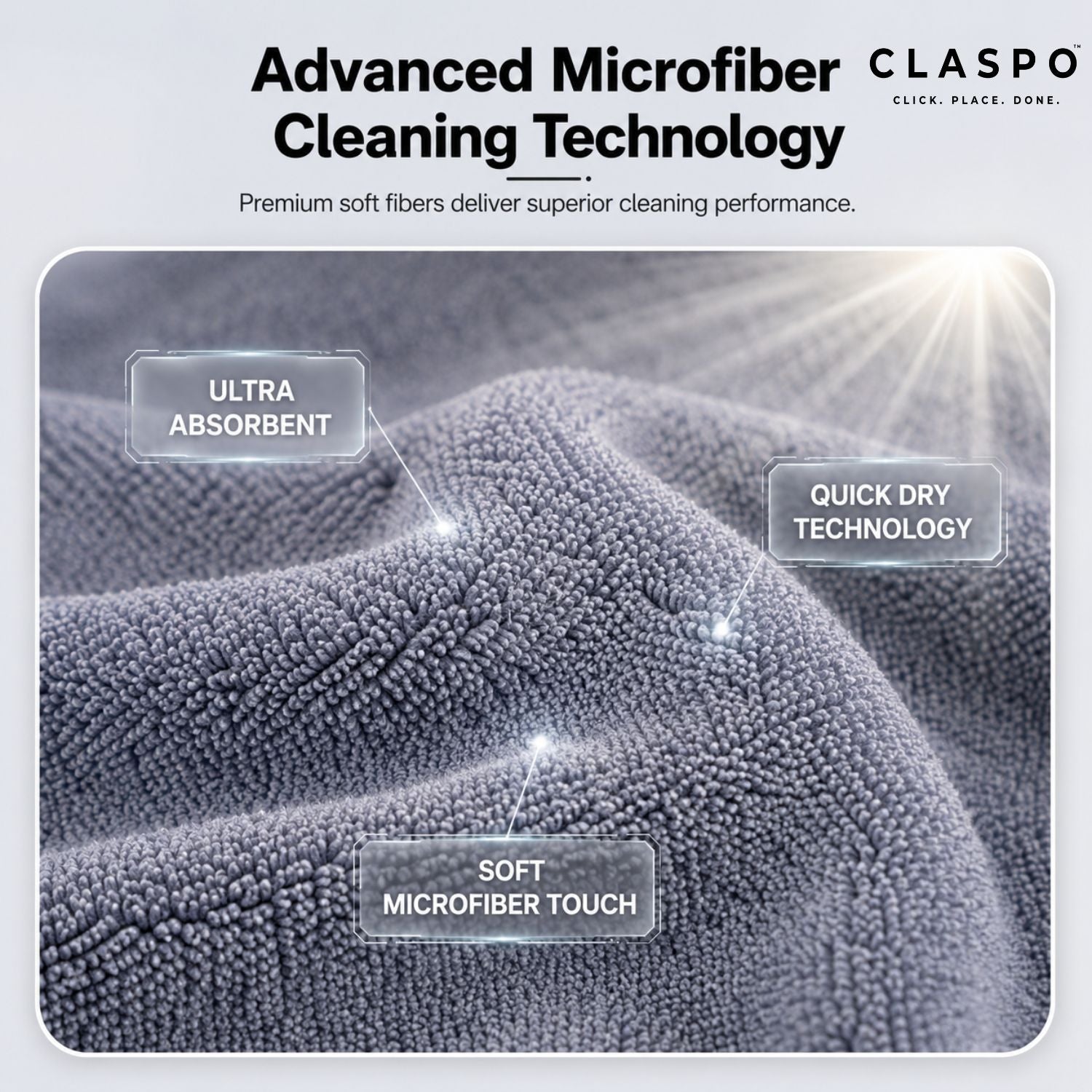 Microfibre Glass Cleaning Cloths Towel (Pack of 4 Units)