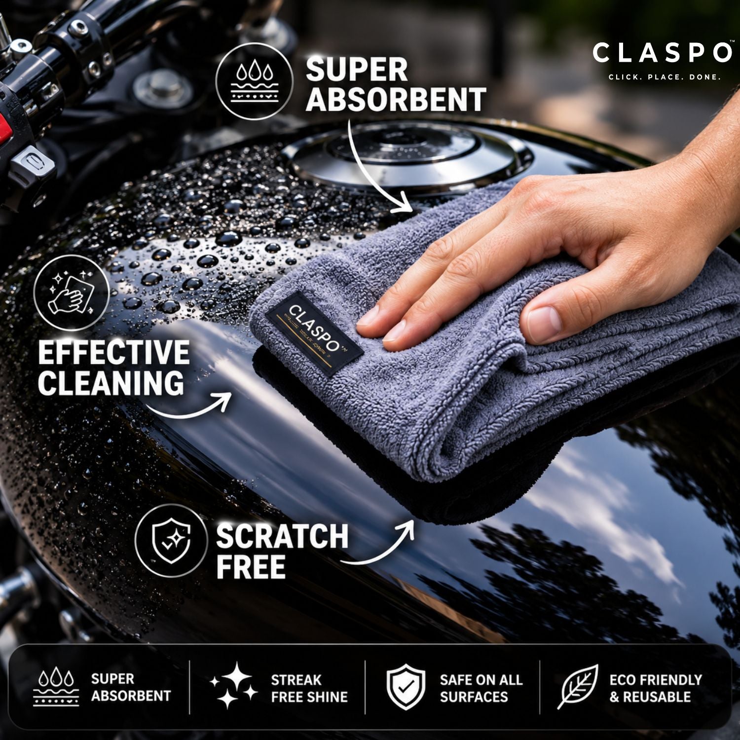 Microfibre Glass Cleaning Cloths Towel (Pack of 4 Units)
