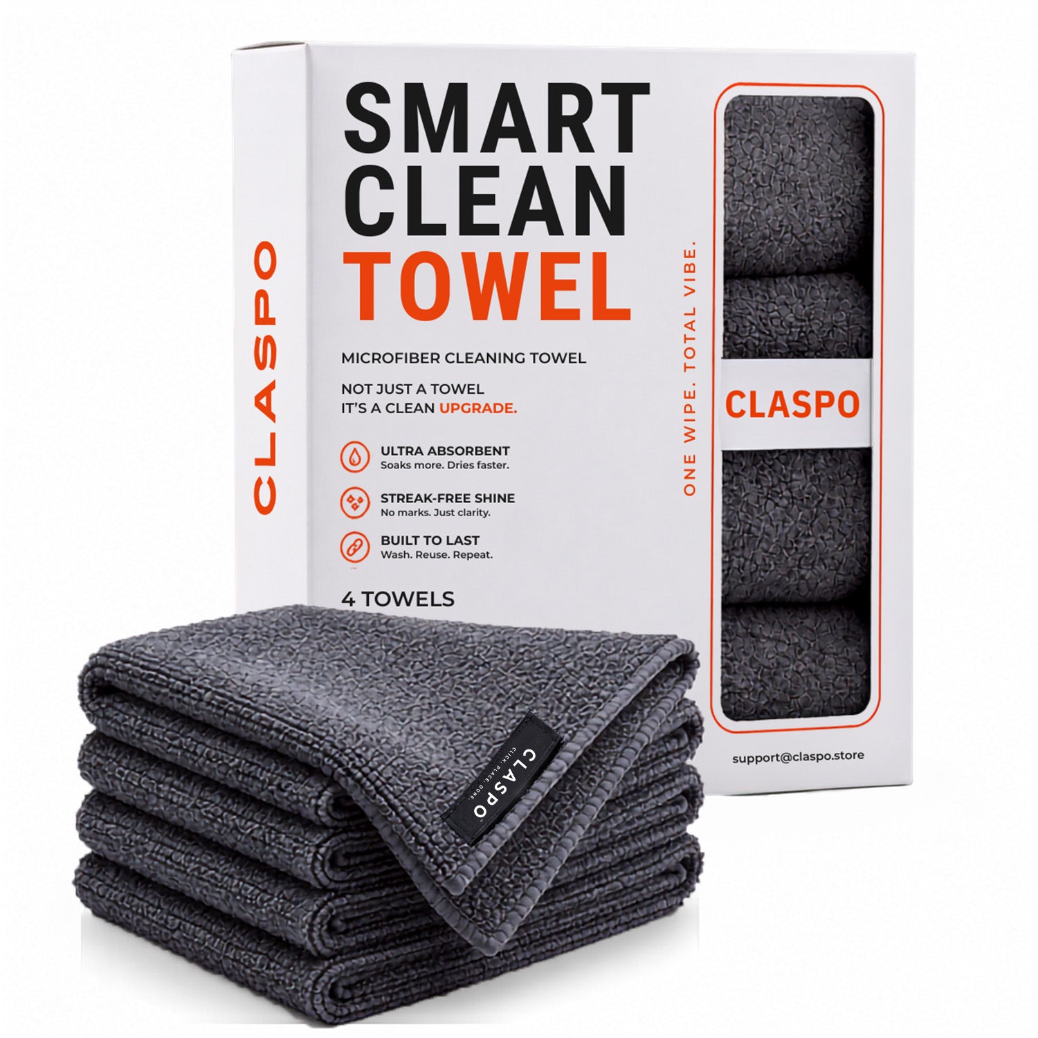 Microfibre Glass Cleaning Cloths Towel (Pack of 4 Units)